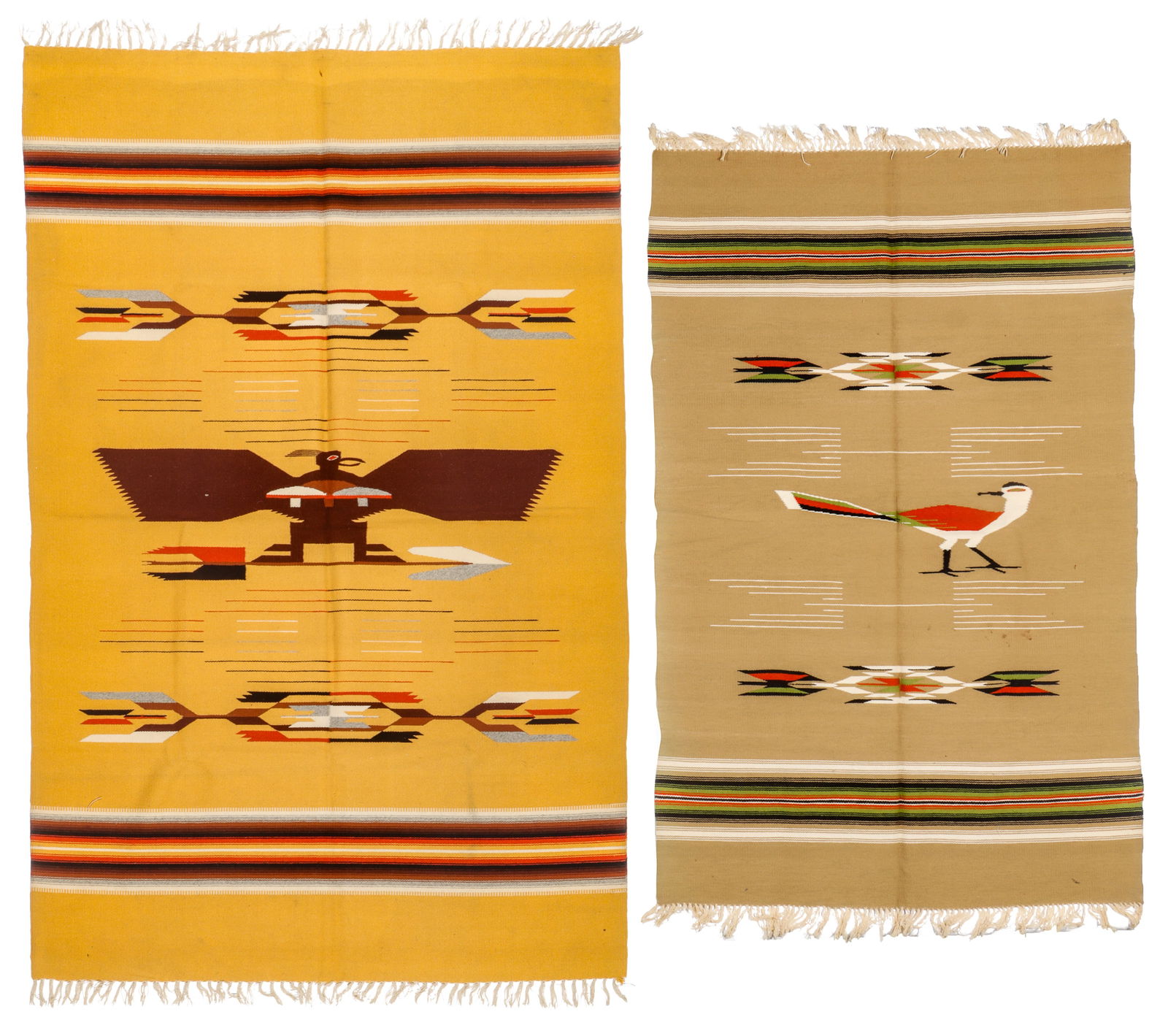 2 Chimayo Blankets, Mexico, Mid 20th C. (1 of 8)