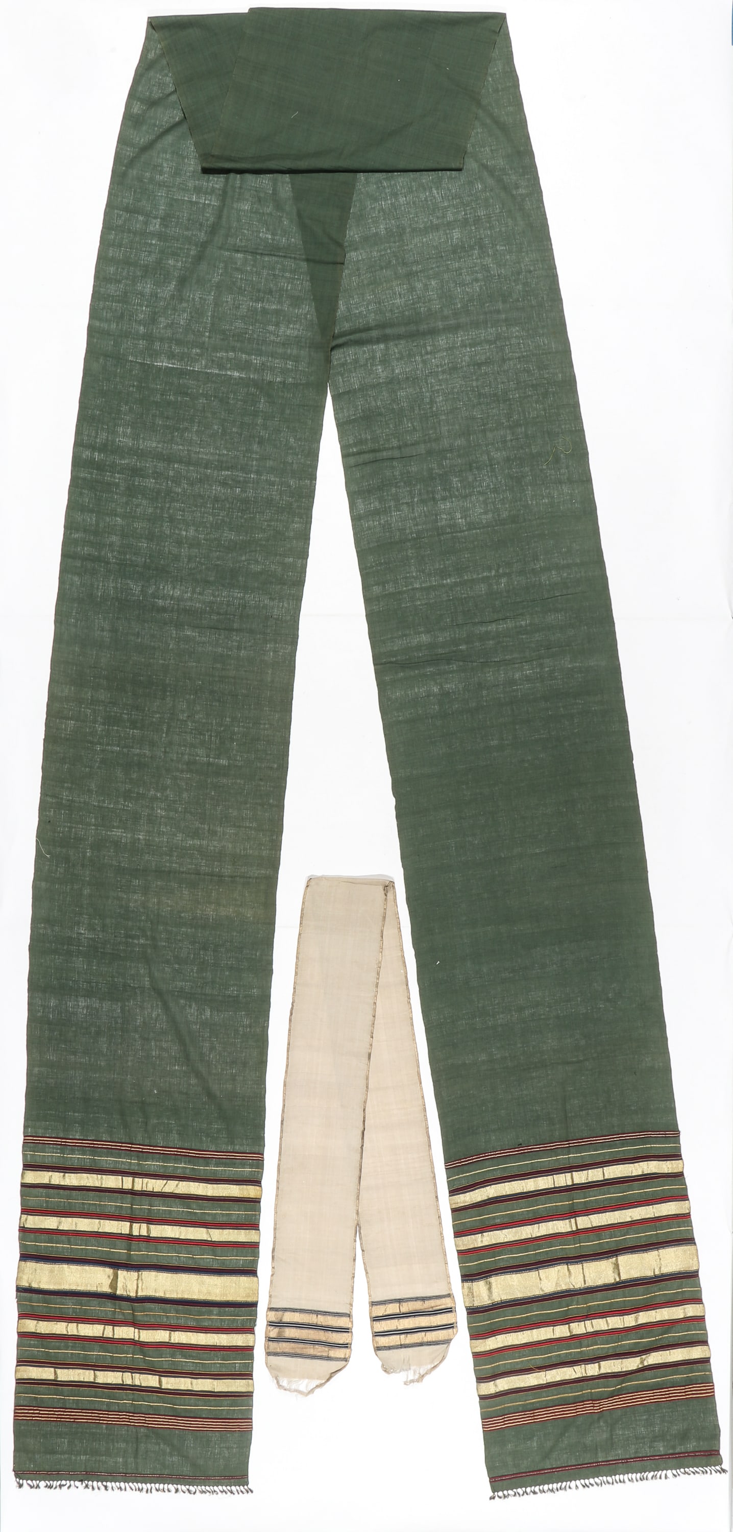 2 Indian Silk Turbans, Late 19th-Early 20th C. (1 of 4)