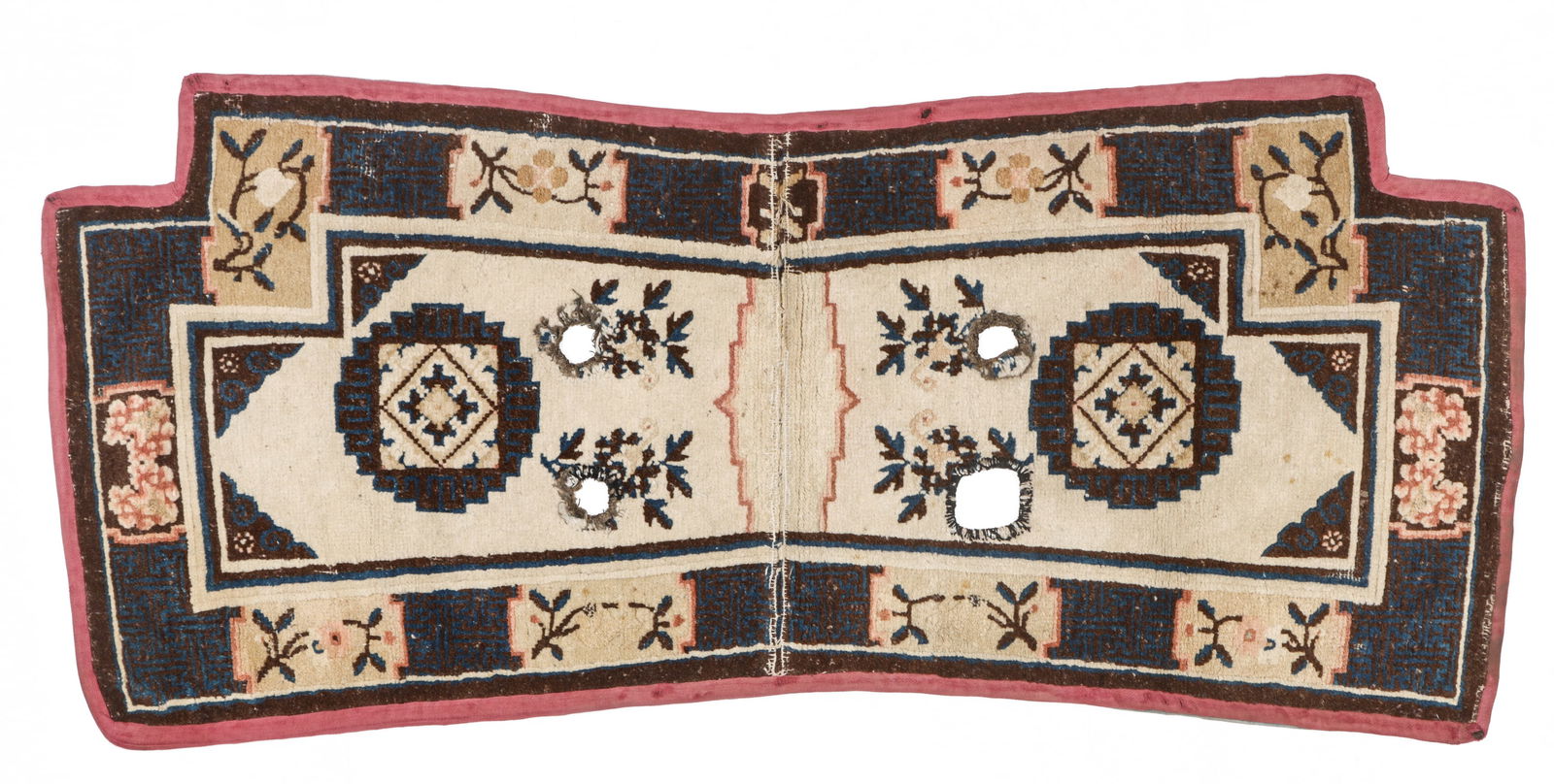 Saddle Cover Rug, Tibet, Ca. 1900, 4'3.5'' x 1'11'' (1 of 3)