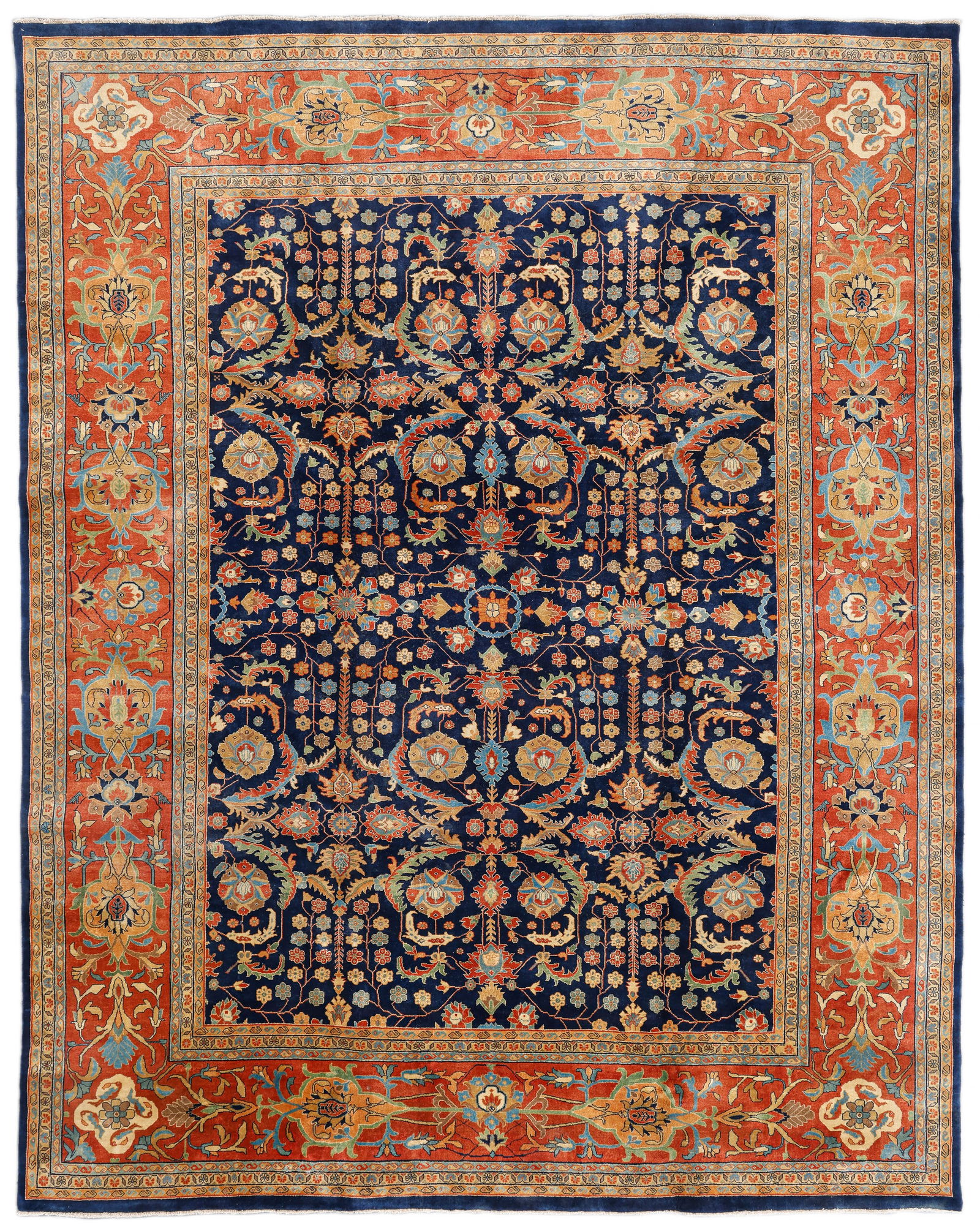 Mahajaran Sarouk Style Rug, India, Late 20th C., 9'2'' x 11'6'' (1 of 6)