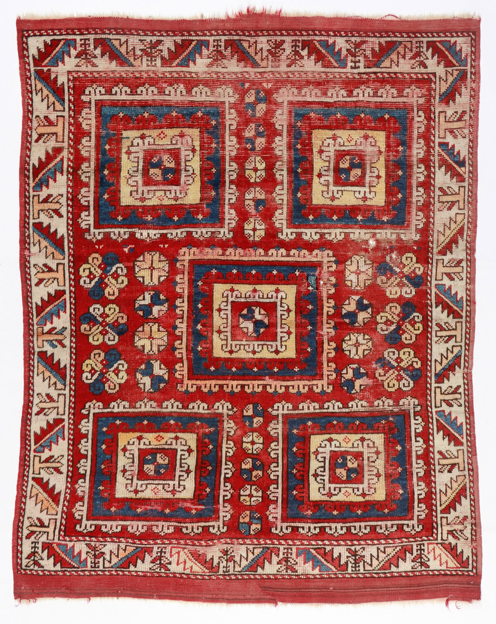 Bergama Rug, Turkey, Ca. 1920, 4'6'' x 5'5'' (1 of 5)
