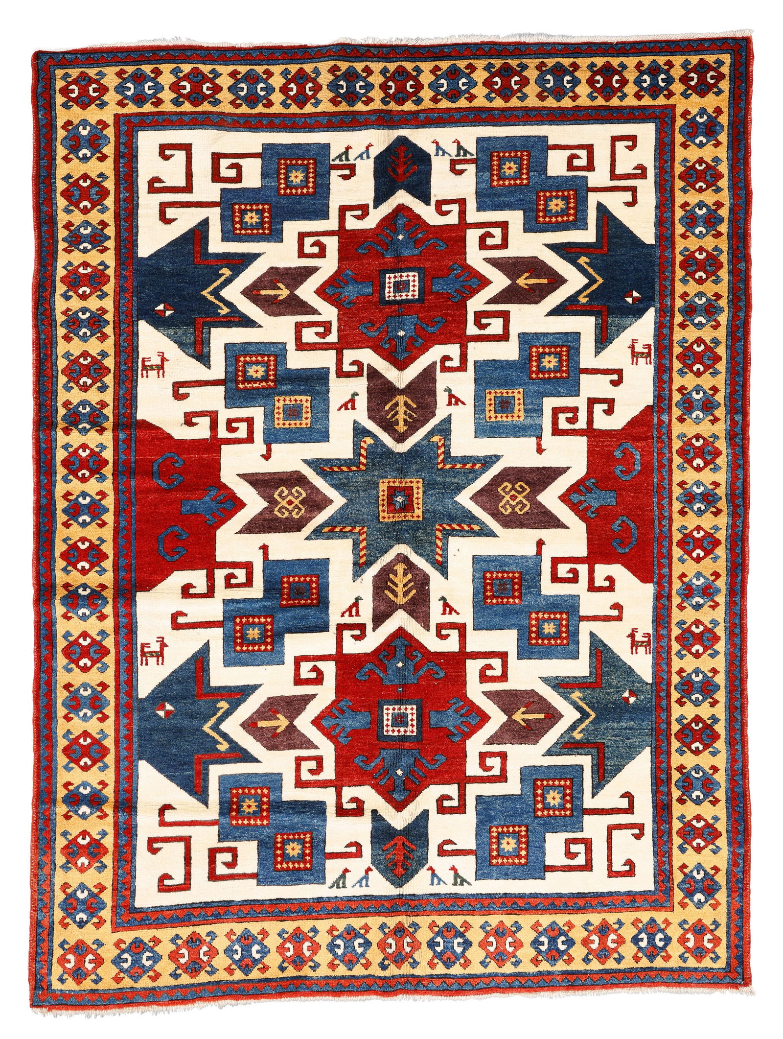 Star Kazak Rug, Caucasus, Late 20th C., Size: 5'11'' x 7'10'' (1 of 4)