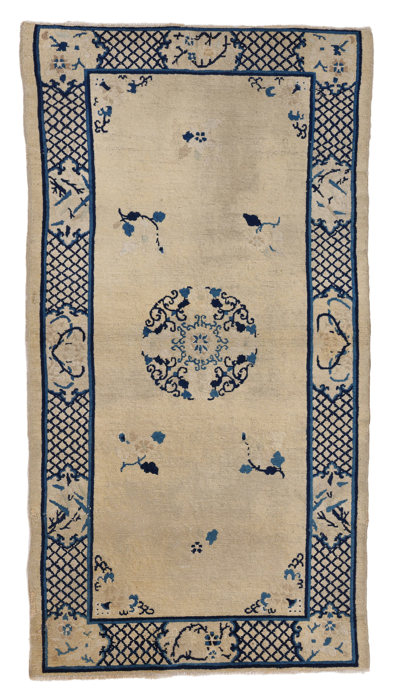 Peking Rug, China, Late 19th C., 3'0'' x 5'9'': Peking Rug, China, Late 19th C., 3'0'' x 5'9'' (91 x 175 cm). Weight: 7 lbs. Material: wool pile, cotton warp, cotton weft.