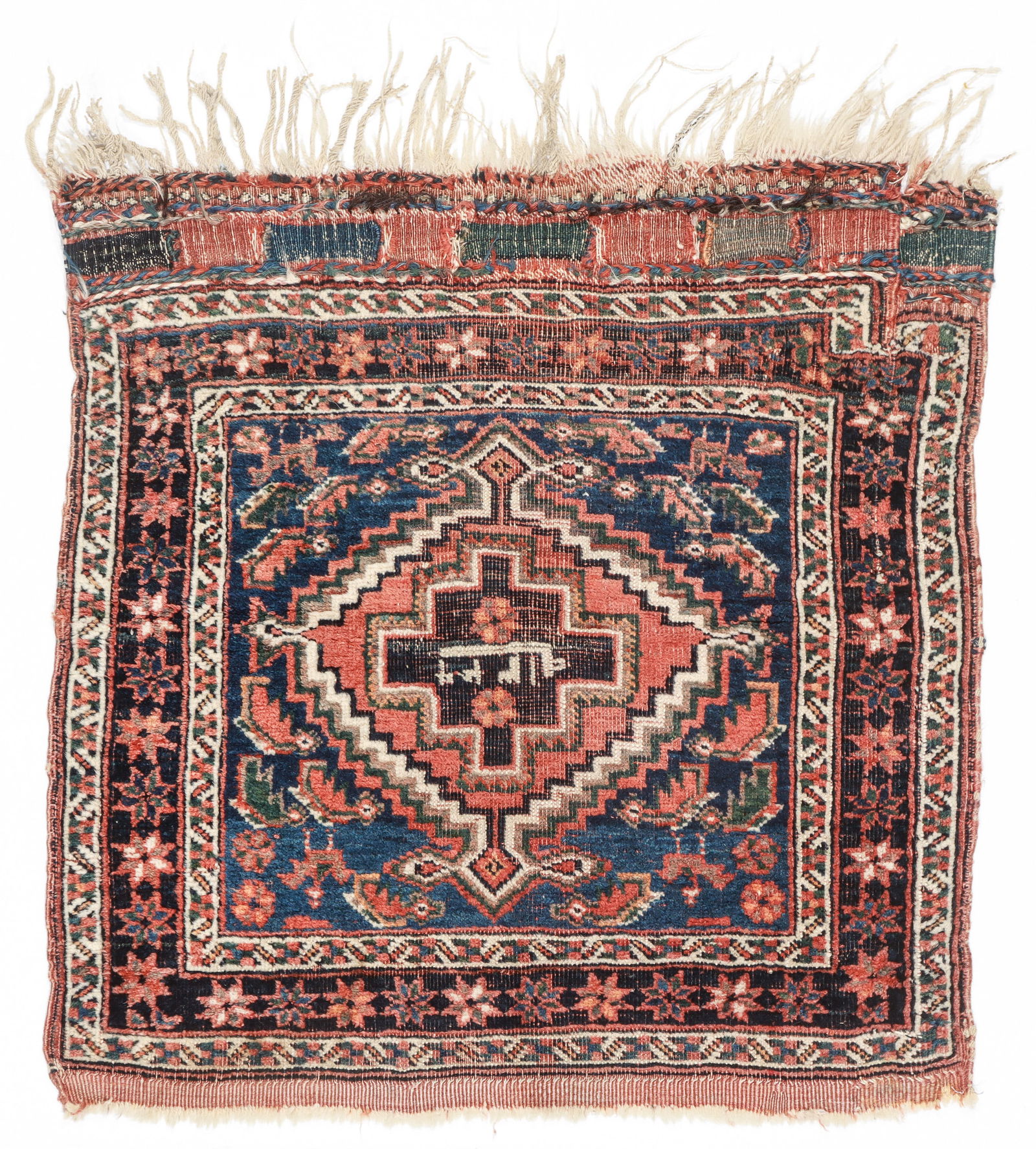 Afshar Bag Face, Dated, Persia, Late 19th C., 2'4'' x 2'5'' (1 of 4)
