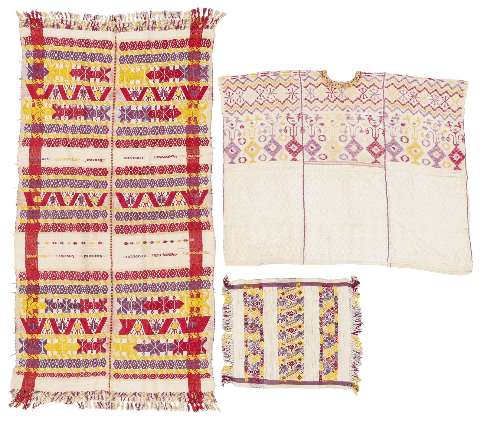 Quetzaltenango Priest's Tunic with Altar Cloth and Tzute, Guatemala, Late 19th/Early 20th Century (1 of 4)
