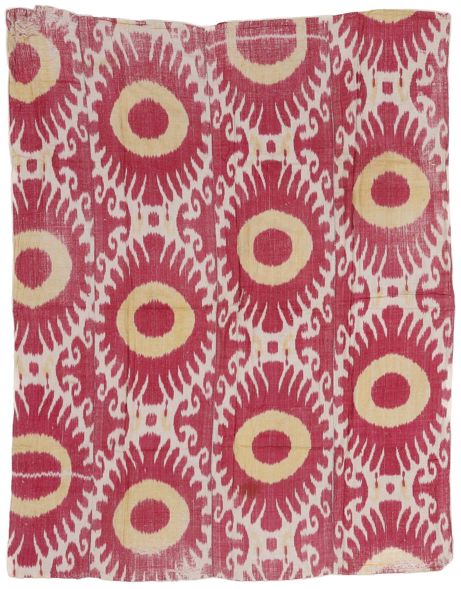 Central Asian Silk Ikat Hanging, Uzbekistan, Late 19th C.,  5'0'' x 6'4'' (1 of 3)