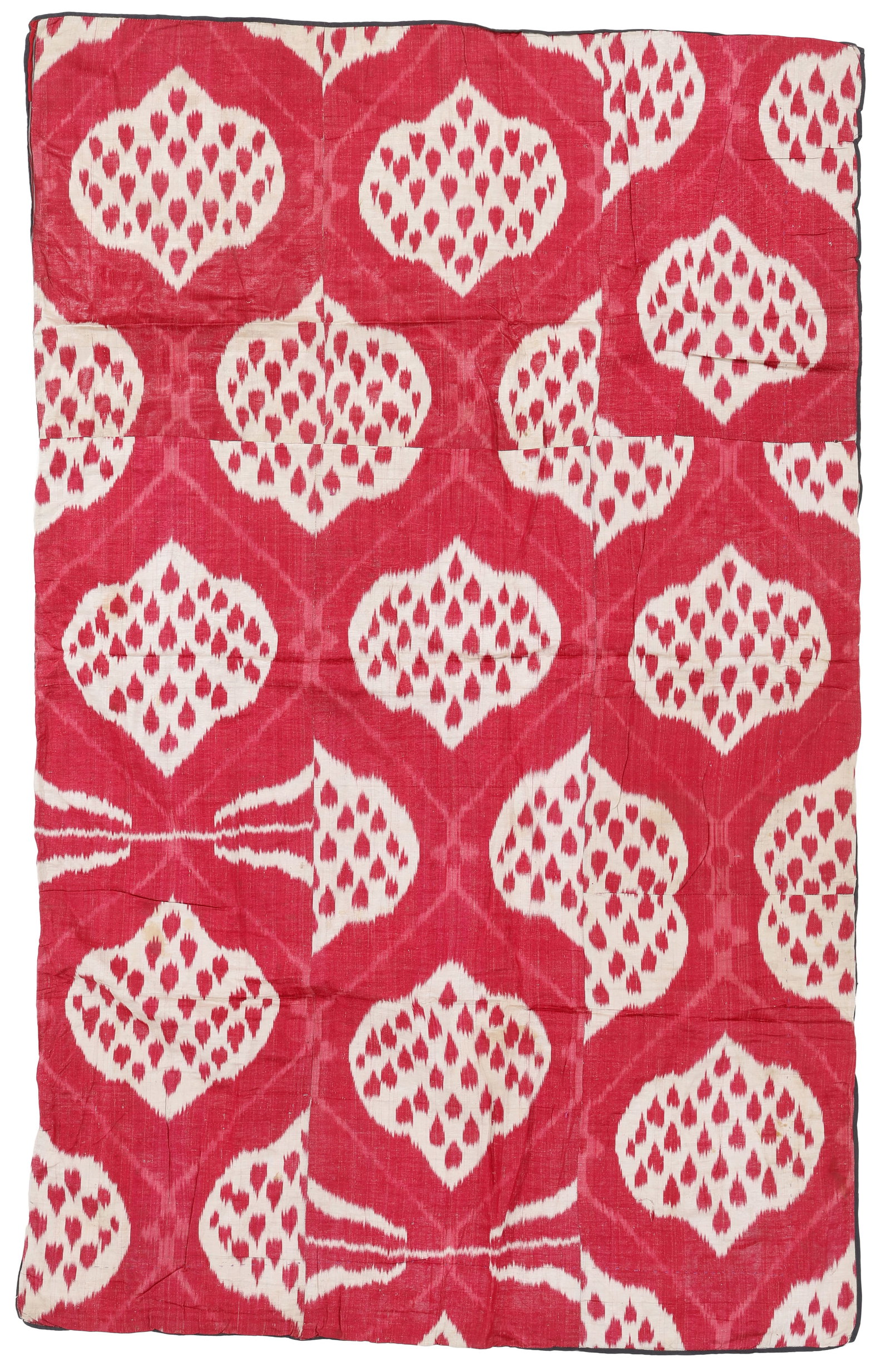 Central Asian Silk Ikat Hanging, Uzbekistan, Late 19th C., 3'6'' x 5'7'' (1 of 3)