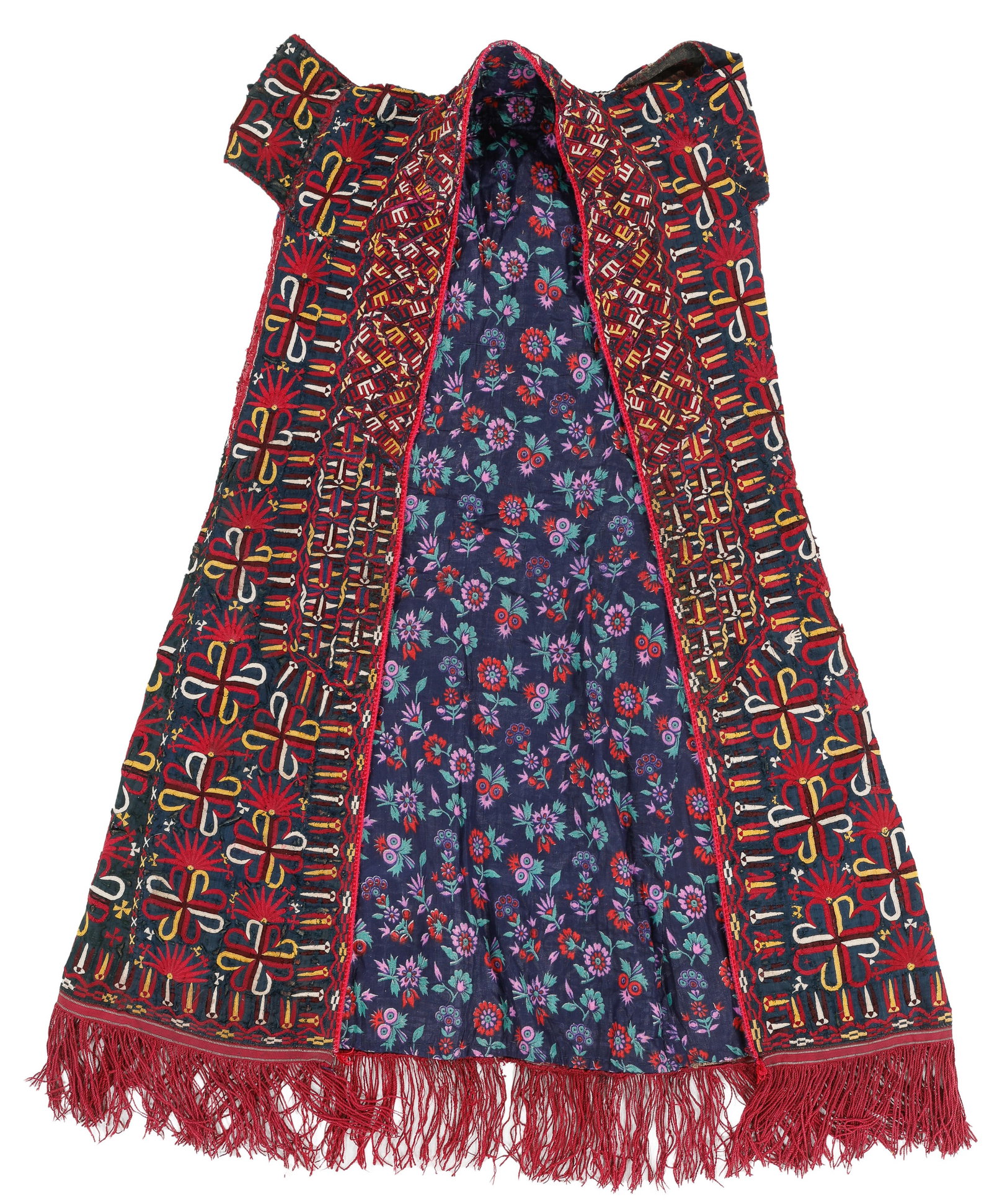 Turkmen Embroidered Chyrpy Coat, Turkmenistan, Ca. 1900 (1 of 3)