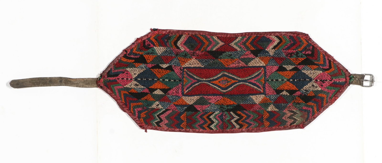 Tibetan Man's Traditional Belt, Early 20th C.: Tibetan Man's Traditional Belt, Early 20th C. From Yumdruk village (near Gyantze). Size: 3'5'' x 11'' (104 x 28 cm).