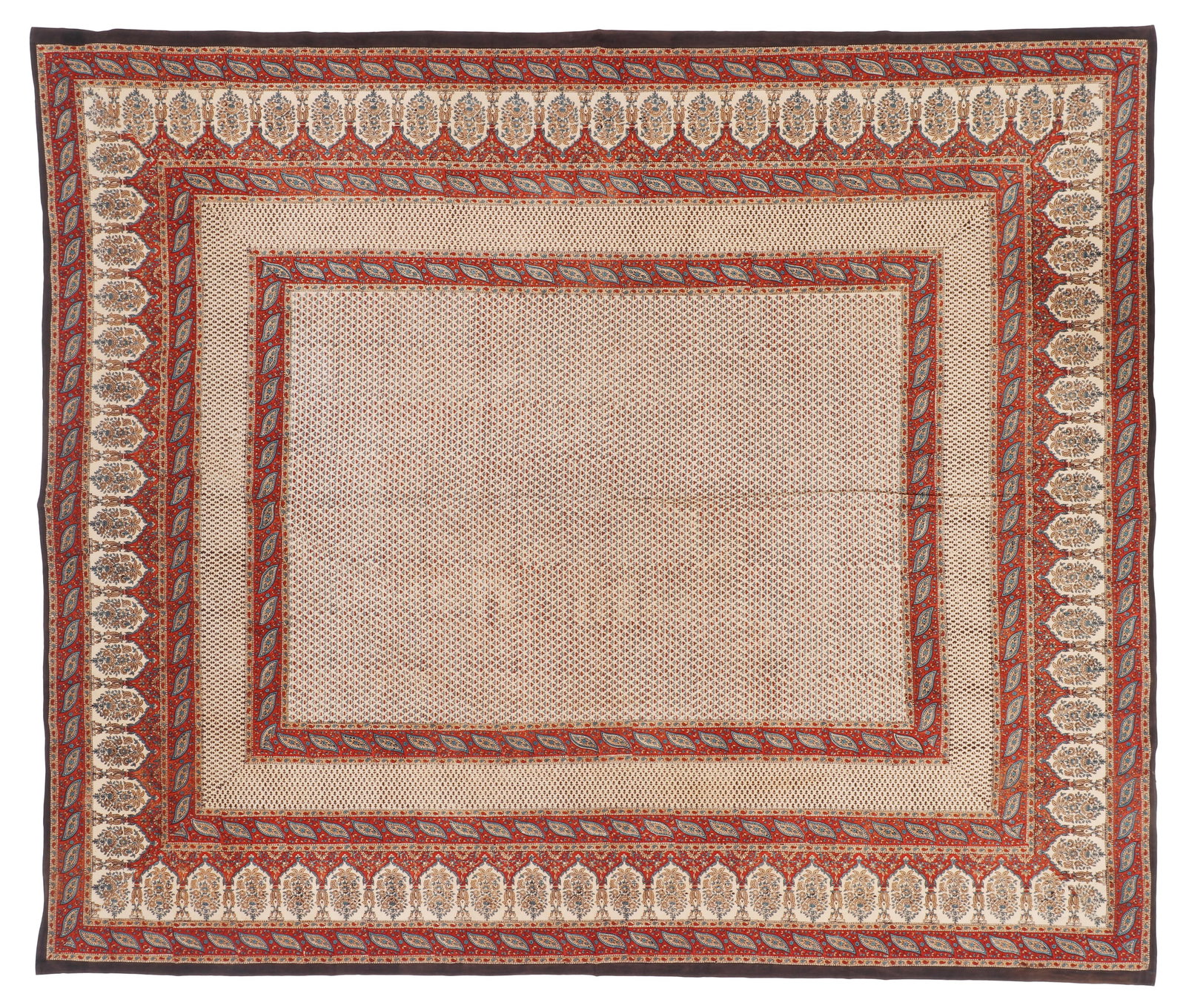 Block Printed Cotton Textile, India, circa 1930s-40s (1 of 4)