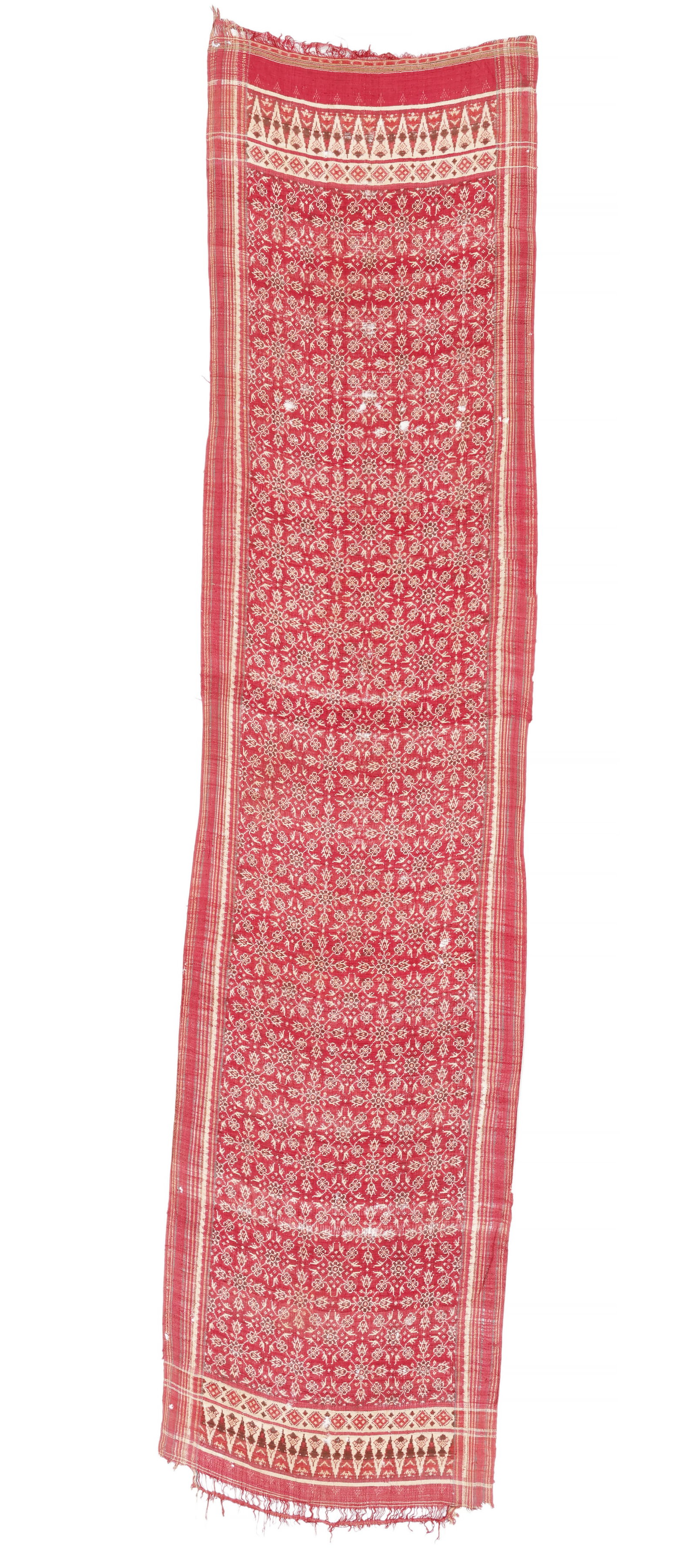 Silk Patola Textile, Gujarat, India, Late 19th Century, 2'11'' x 12'8'' (1 of 5)