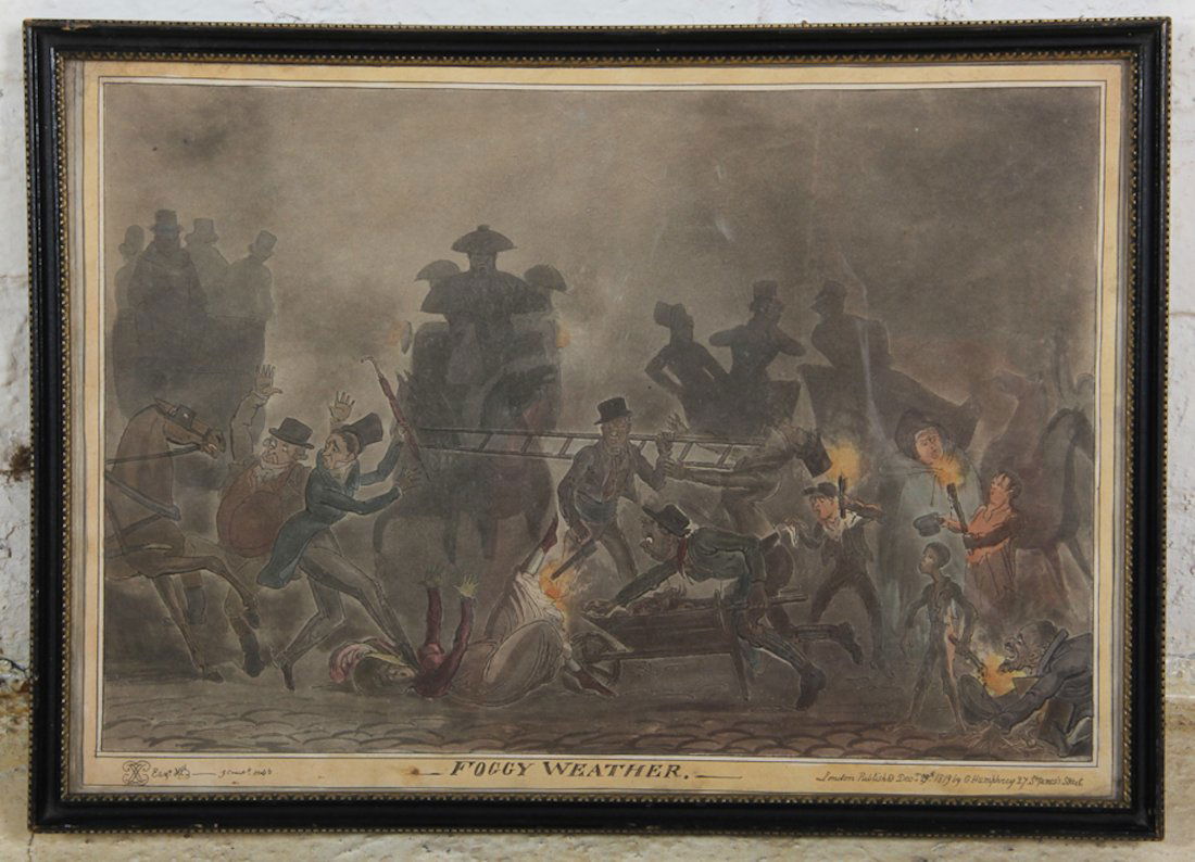 Foggy Weather, Intaglio: Foggy Weather, Intaglio. Published December 29, 1819 by G. Humphrey. Size: 13.75 x 9.75 (sight); 15 x 10.75 (frame).