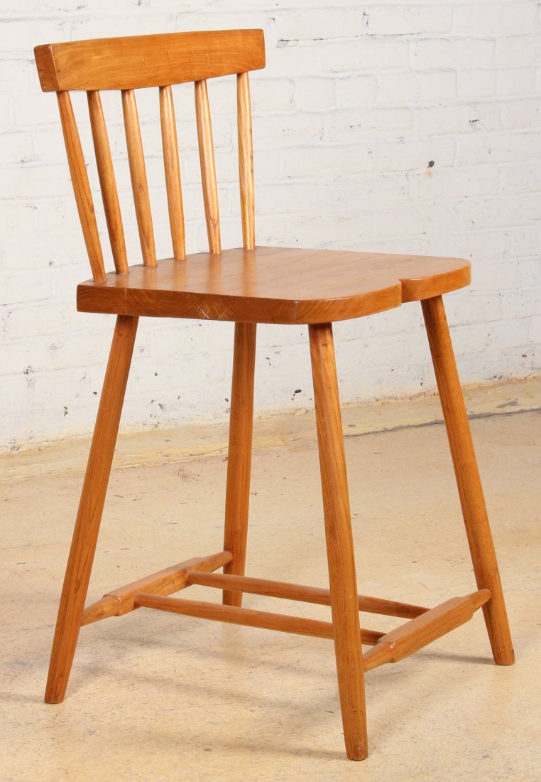Artisan Crafted Wood Bar Stool: Bar Stool. Size: 37 x 23 x 17 inches.