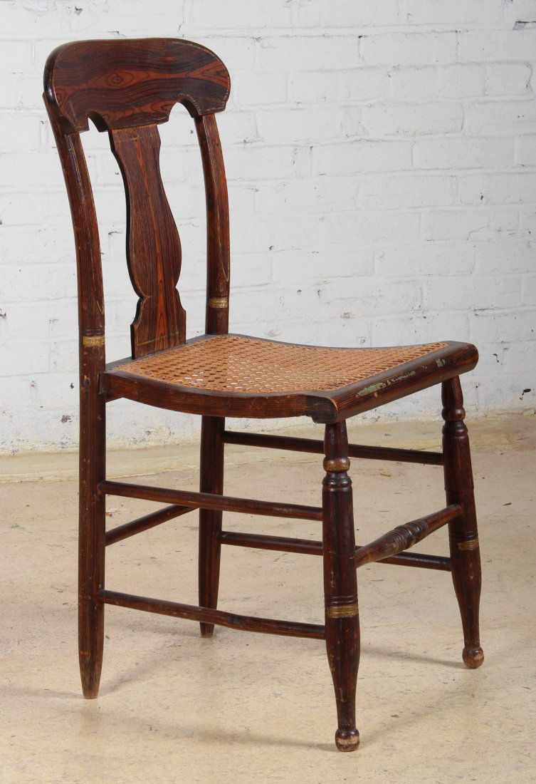 Caned Seat Side Chair: Caned Seat Side Chair. Size: 34.5 x 17 x 16 inches.