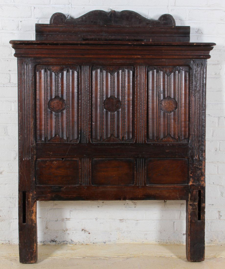 Vintage Wood Headboard: Vintage Wood Headboard. Size: 57 x 45 inches.