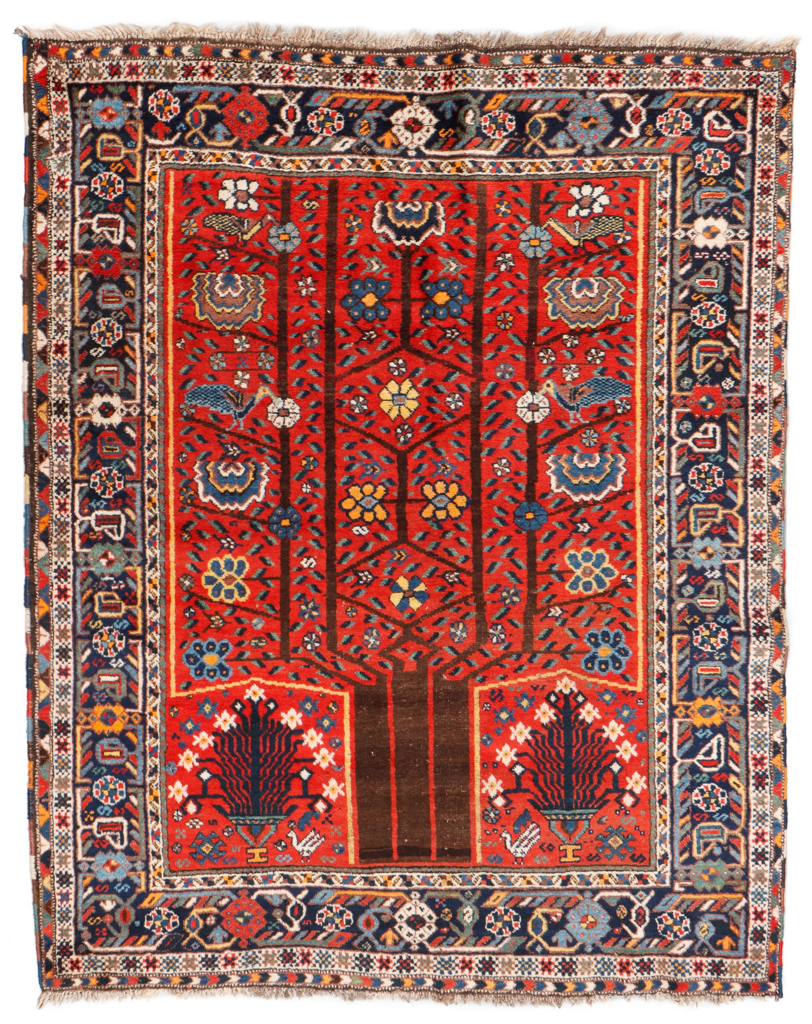 Fine Neiriz Tree of Life Rug, Persia, Late 19th C., 5'4'' x 6'9'' (1 of 4)