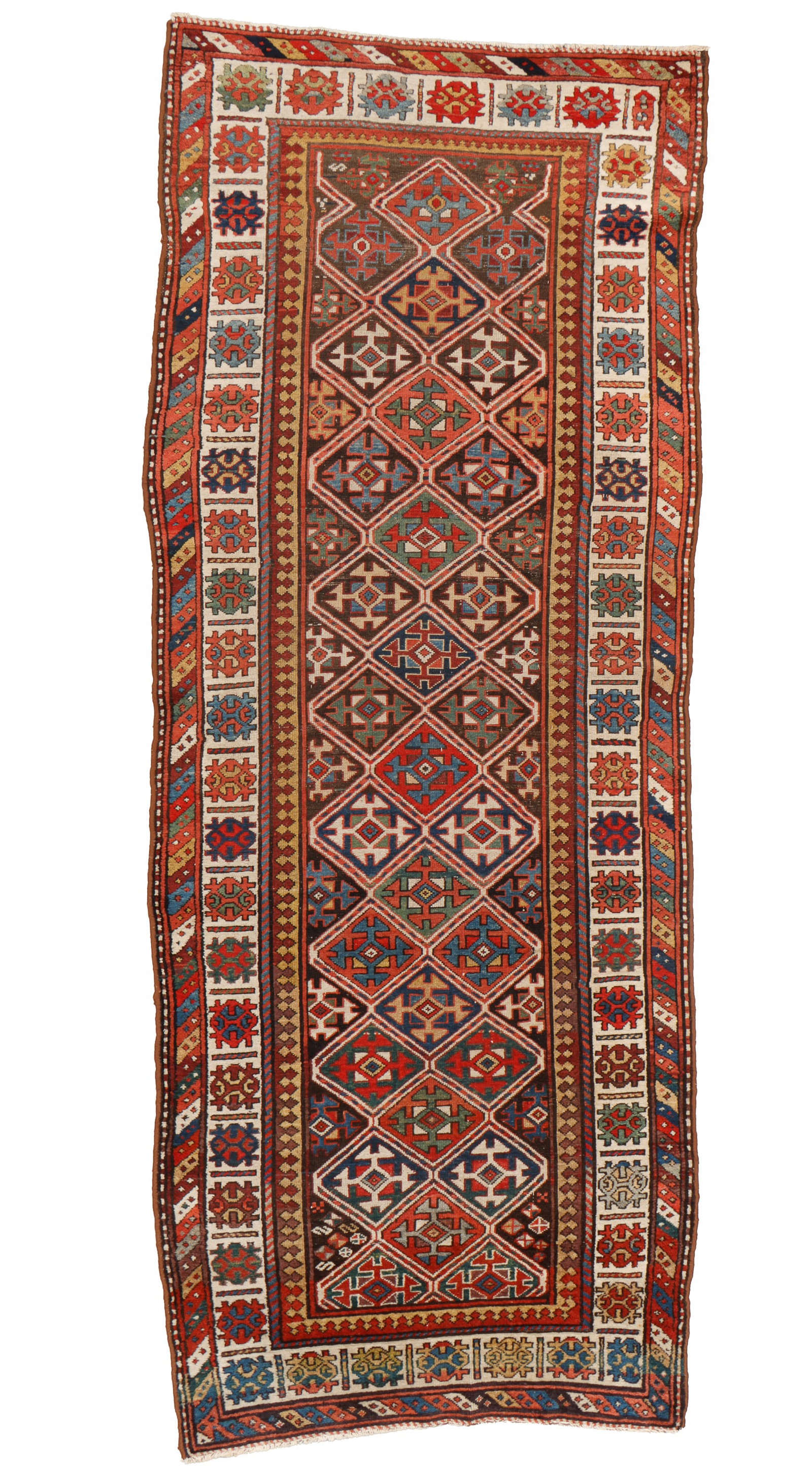 NW Persian Rug, Transcaucasus, Late 19th C., 3'11'' x 10'9'' (1 of 4)
