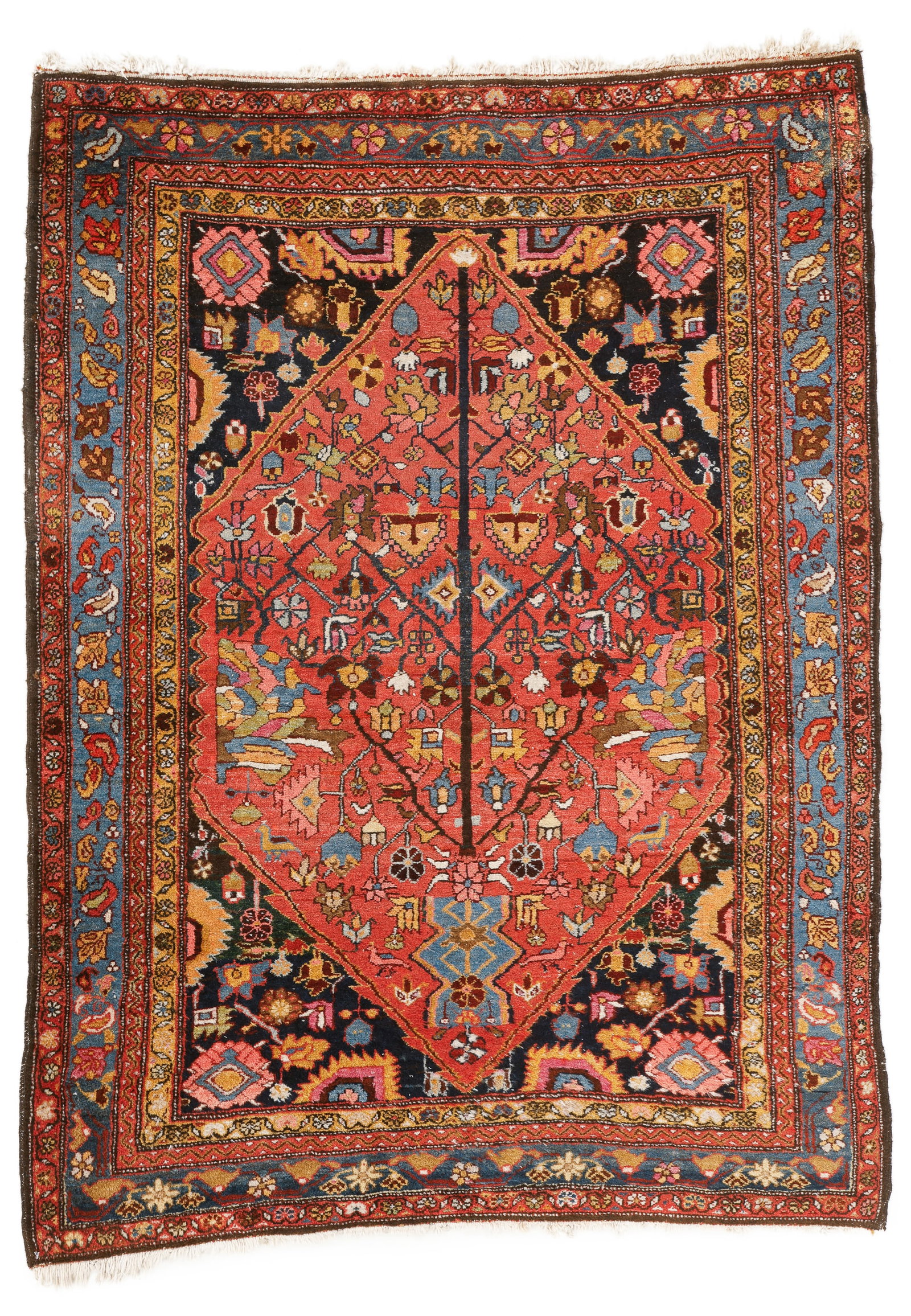 Bidjar Tree of Life Rug, Persia, Ca. 1920, 3'7'' x 4'10'' (1 of 4)