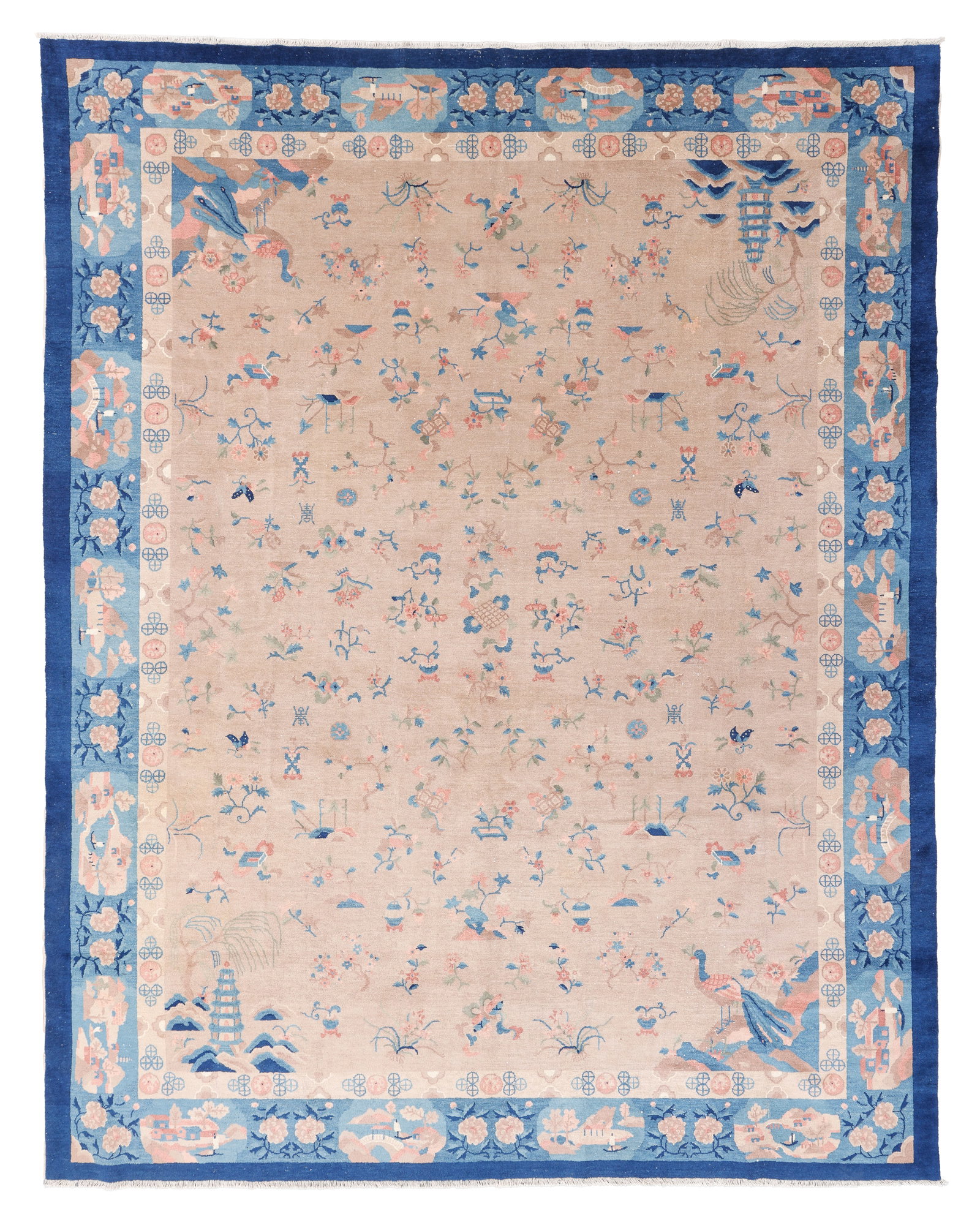 Peking Rug, China, Ca. 1900, 8'10'' x 11'4'': Peking Rug, China, Ca. 1900, 8'10'' x 11'4'' (269 x 345 cm). Weight: 40 lbs. Material: wool pile, cotton warp, cotton weft.