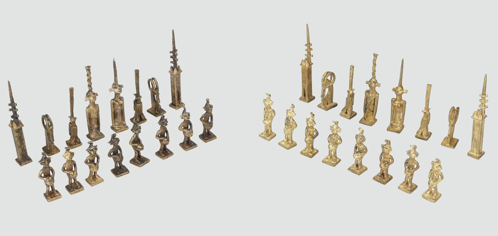 Mali (African/Africa) Bronze Chess Set, Circa 1960s (1 of 5)