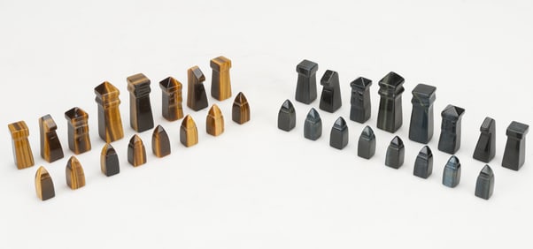 Tiger Eye (South African/Africa) Quartz Chess Set, Published