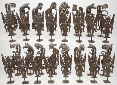 Serge Jolimeau (Haitian/Haiti) Vodou Metal Chess Set