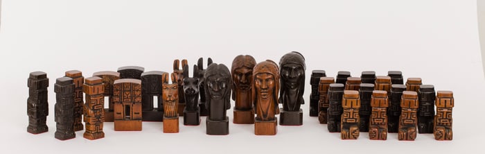 Carved Wood Chess Set (Bolivian/Bolivia) Published