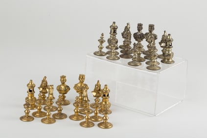 Bronze/Silver Chess Set (German/Germany) C.1820, Published