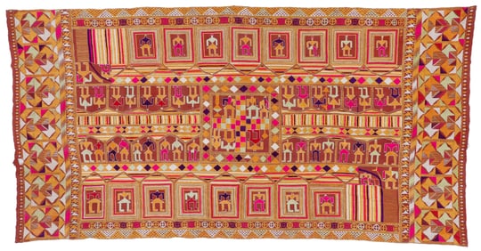 Phuklari Wedding Shawl/Head Cloth, India, Early-Mid 20th C.