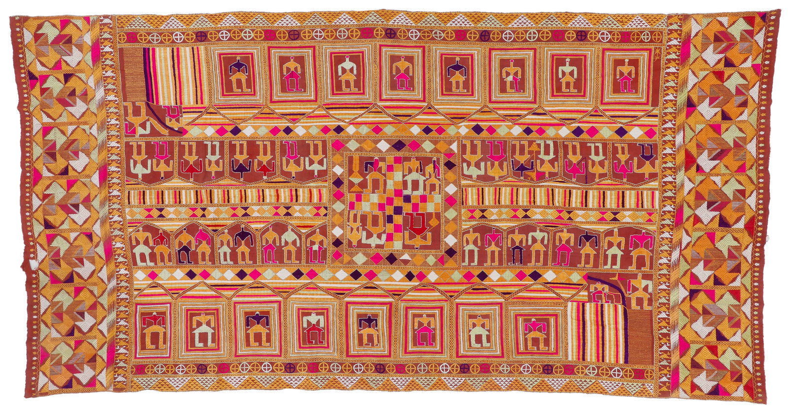 Phuklari Wedding Shawl/Head Cloth, India, Early-Mid 20th C. (1 of 5)