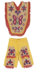 Sequin Carnival Cape and Pants (Haitian/Haiti), Circa 1990's
