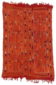 Iraqi Marash Embroidered Wedding Blanket, Mid-20th C.