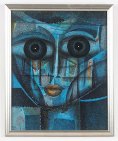 Efren Medina (Nicaraguan/Nicaragua) Rostro Azul, Dated 1990