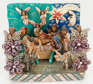 Ocumicho (Mexican/Mexico) Folk Art Pottery Figural Group