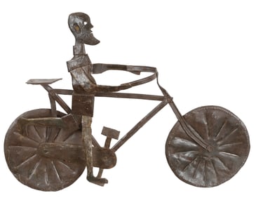Gabriel Bien-Aime (Haitian/Haiti) Bicycle, Metal Folk Sculpture