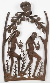 Gabriel Bien-Aime (Haitian/Haiti) Adam & Eve, Folk Sculpture