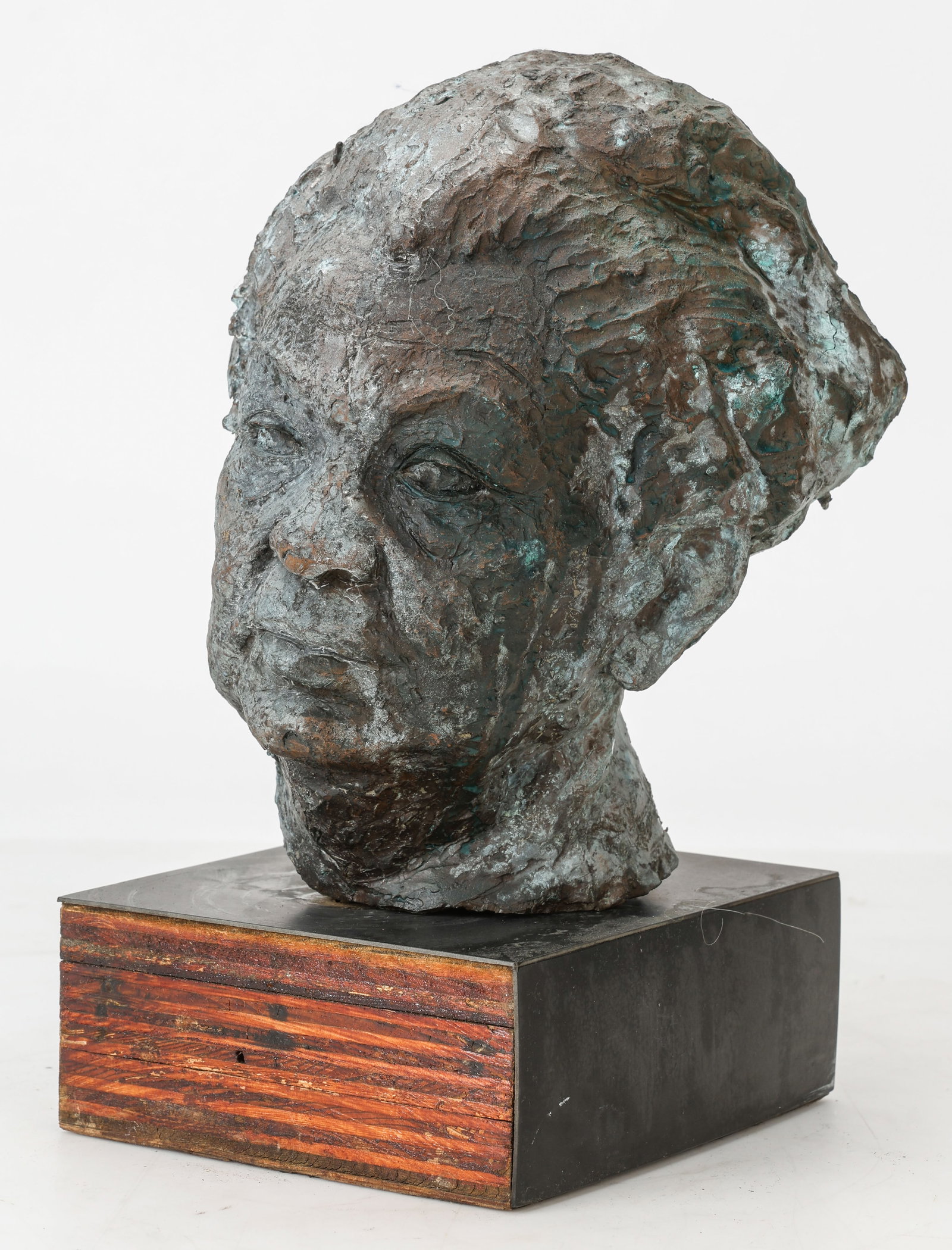Odilon Duperrier (Haitian/Haiti) Bronze Portrait, Circa 1970's: Odilon Duperrier (Haitian, 20th C.) Portrait, circa 1970's, bronze. Height: 11'' (28 cm); On base: 14'' (36 cm).