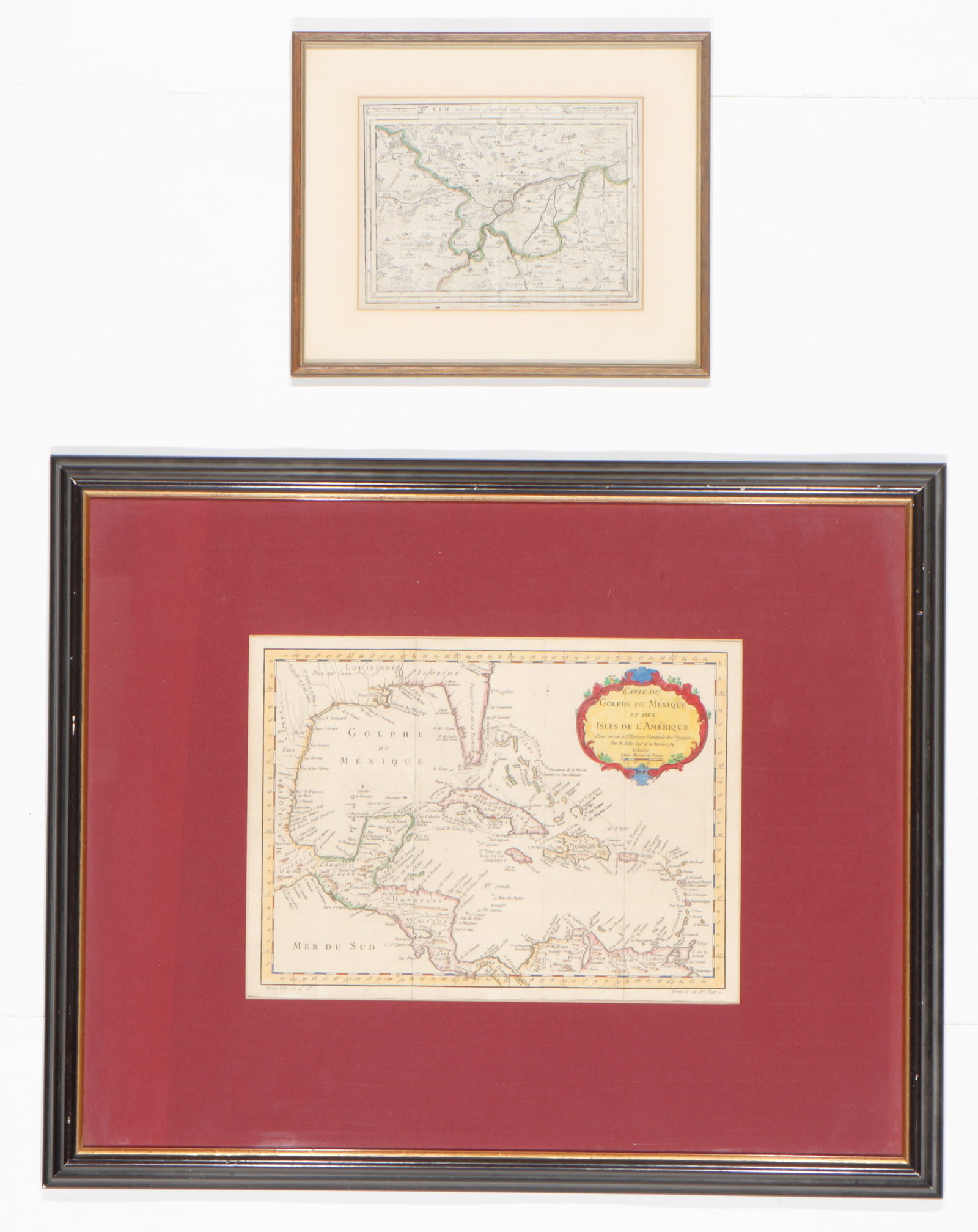 After Jacques-Nicolas Bellin (1703-1772) Antique Map of the Gulf of Mexico: After Jacques-Nicolas Bellin (1703-1772) Antique Map of the Gulf of Mexico showing West Indies, part of Florida and Mexico. Titled "CARTE DU GOLPHE DU MEXIQUE ET DES ISLES DE L'AMERIQUE Pour servir a 