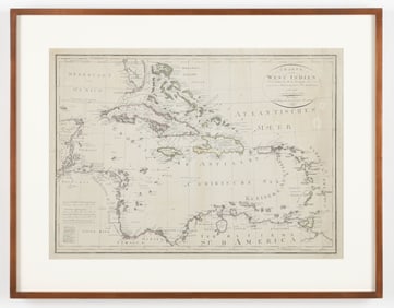 Antique German Map of The West Indies, 1804