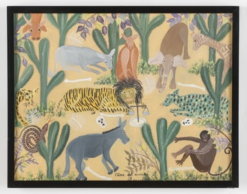 Ernst Prophete (Haitian/Haiti) "l'ane est accuse", Circa 1970's