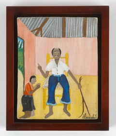 Ernst Prophete (Haitian/Haiti) Scolding Son/Asking Forgiveness