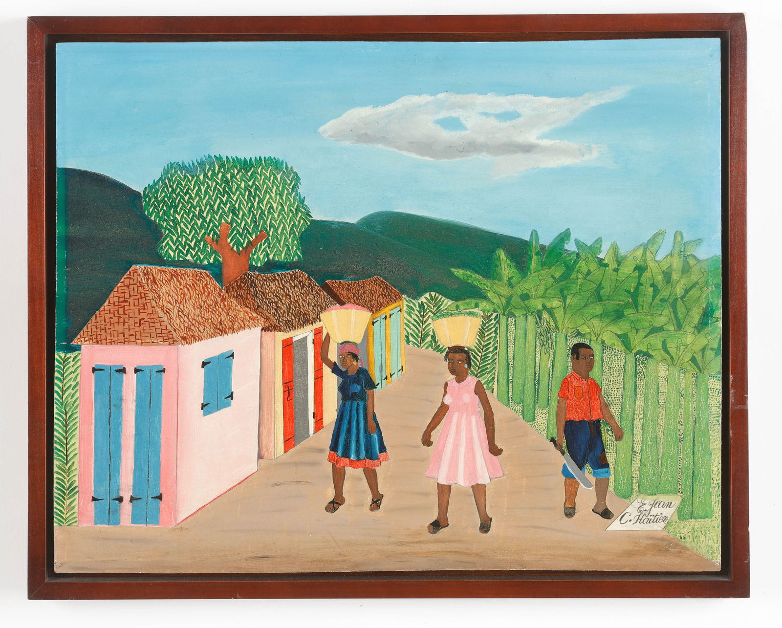Eugene Jean (Haitian/Haiti) Bend at Banana Grove, C. 1970's (1 of 3)