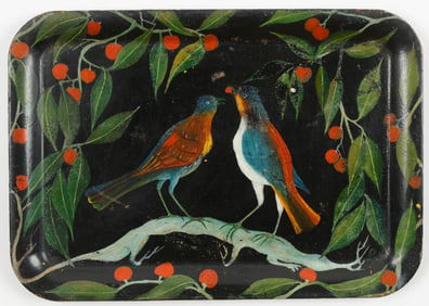 Jasmin Joseph (Haitian/Haiti) Birds Sharing Fruit, C. 1950's