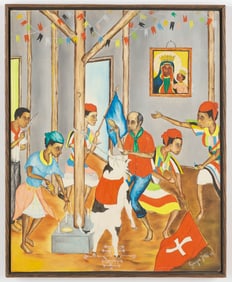 Georges Jean (Haitian/Haiti) Vodou Ceremony, Dated 1973