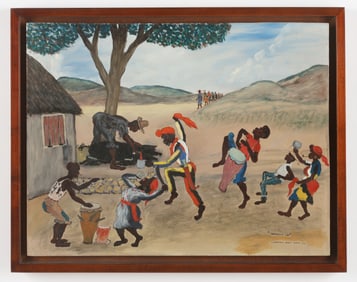 Edger Jean-Baptiste (Haitian/Haiti) Cermonie Loa, Dated 1969
