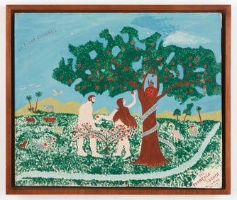 Francois Lecoin (Haitian/Haiti) Garden of Eden Fall, Mid-1940's