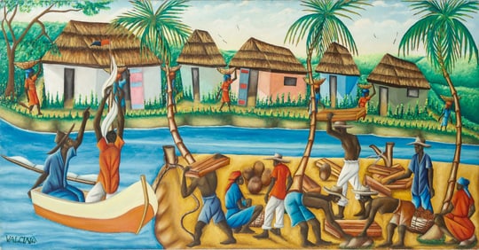 Gerard Valcin (Haitian/Haiti) River, Dated 1964