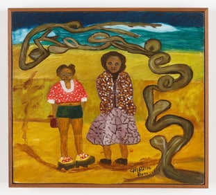 Gabriel Blanc (Haitian/Haiti) Couple by Sea, Dated 1973