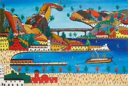 Prefete Duffaut (Haitian/Haiti) Imaginary Harbor, 1967