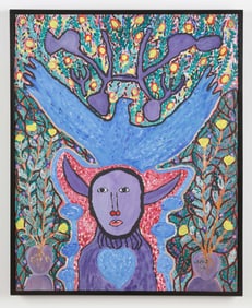 Denis Smith (Haitian/Haiti) Horned Loa w/ Bird Spirit, 1985